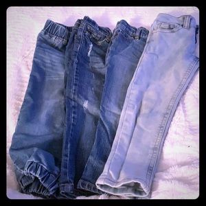 Lot of used jeans